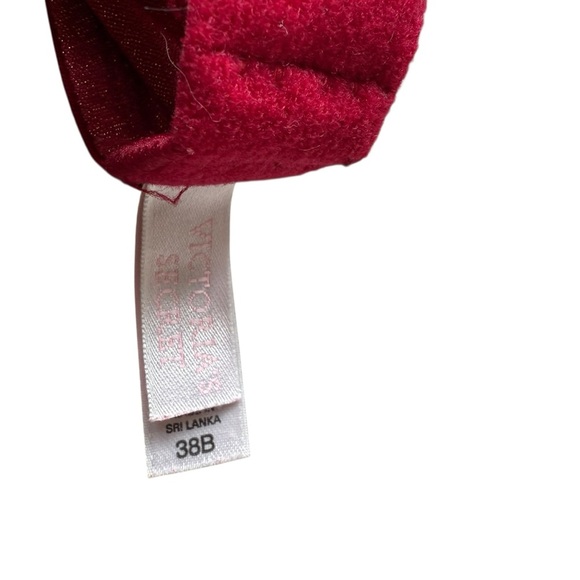 Victoria's Secret T-Shirt Bra 38B Red Metallic Adjustable Straps Supportive - Picture 4 of 5